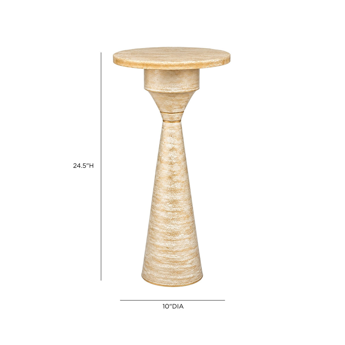 Tara Side Table - Travertine - Image 4