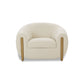 Lina Cream Performance Linen Accent Chair - Image 1