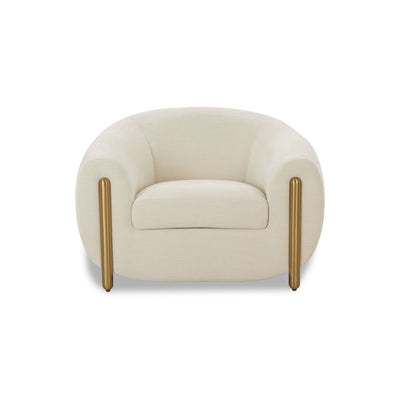 Lina Cream Performance Linen Accent Chair - Image 1