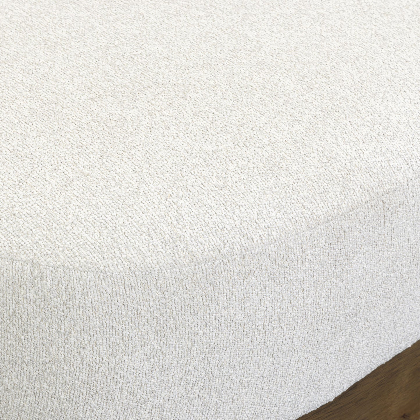 Domina Sugar Off-White Boucle Ottoman - Image 5