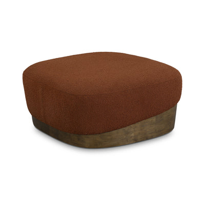 Domina Autumn Red Boucle Ottoman - Image 1