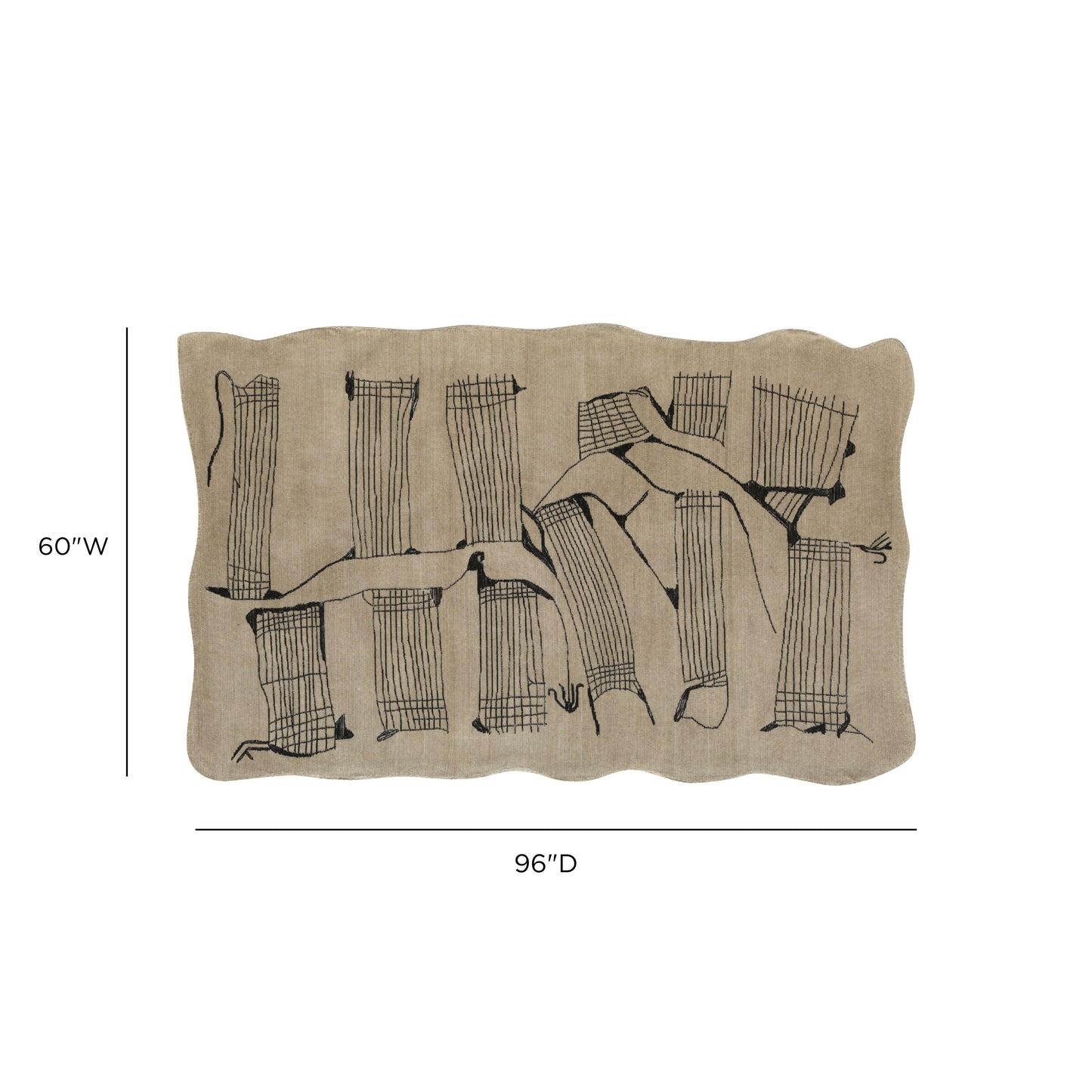 Mezzo Natural Hand Tufted Wool Area Rug 5'X8' - Image 5