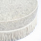Tassy Tasseled Round Ottoman - Neutral Floral - Image 4