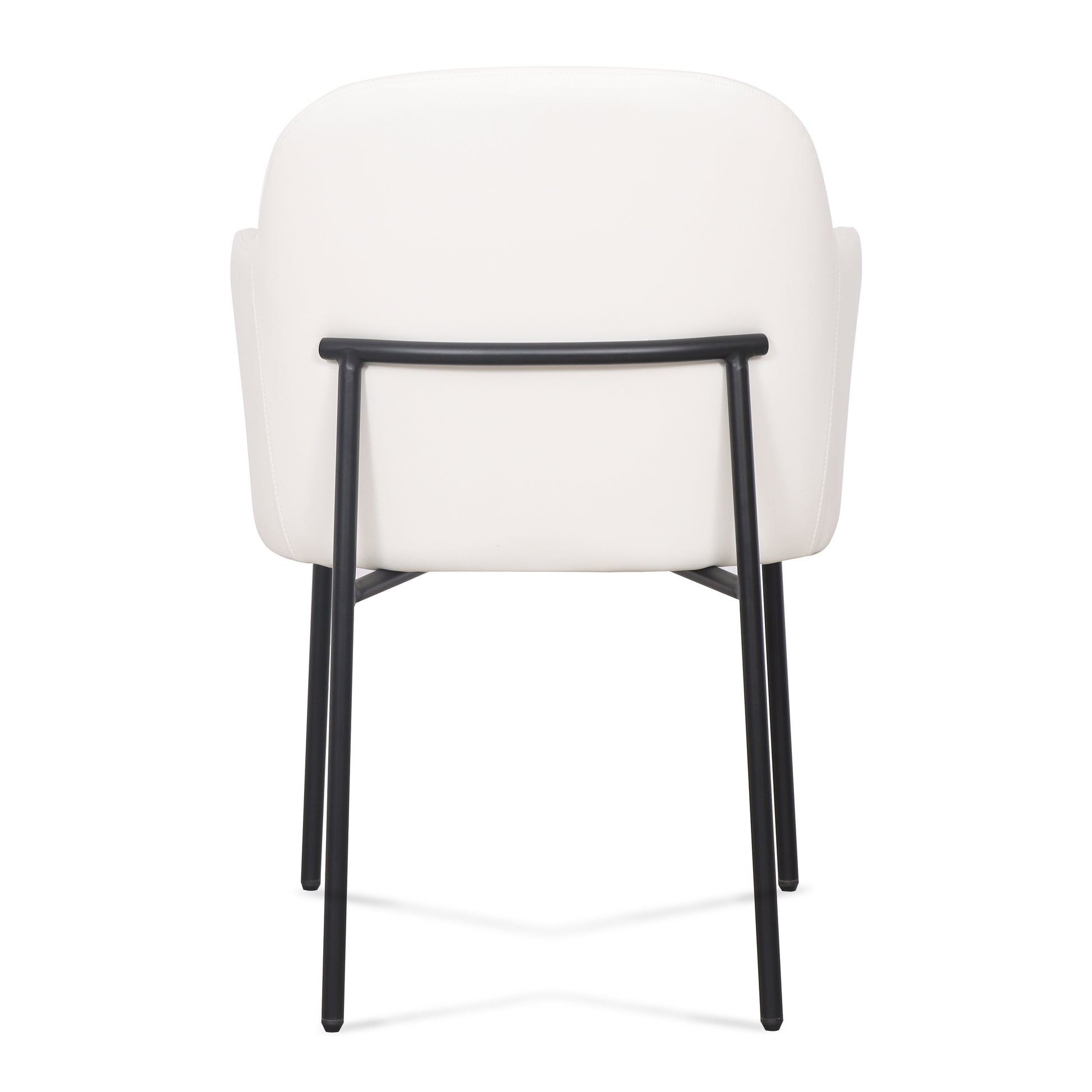 Sydney Performance Vegan Leather Armchair - Set of 2 - Cream - Image 6