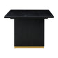 Chelsea Oak Wood Rectangular Dining Table (79"-96") - Black / 96" - Image 4