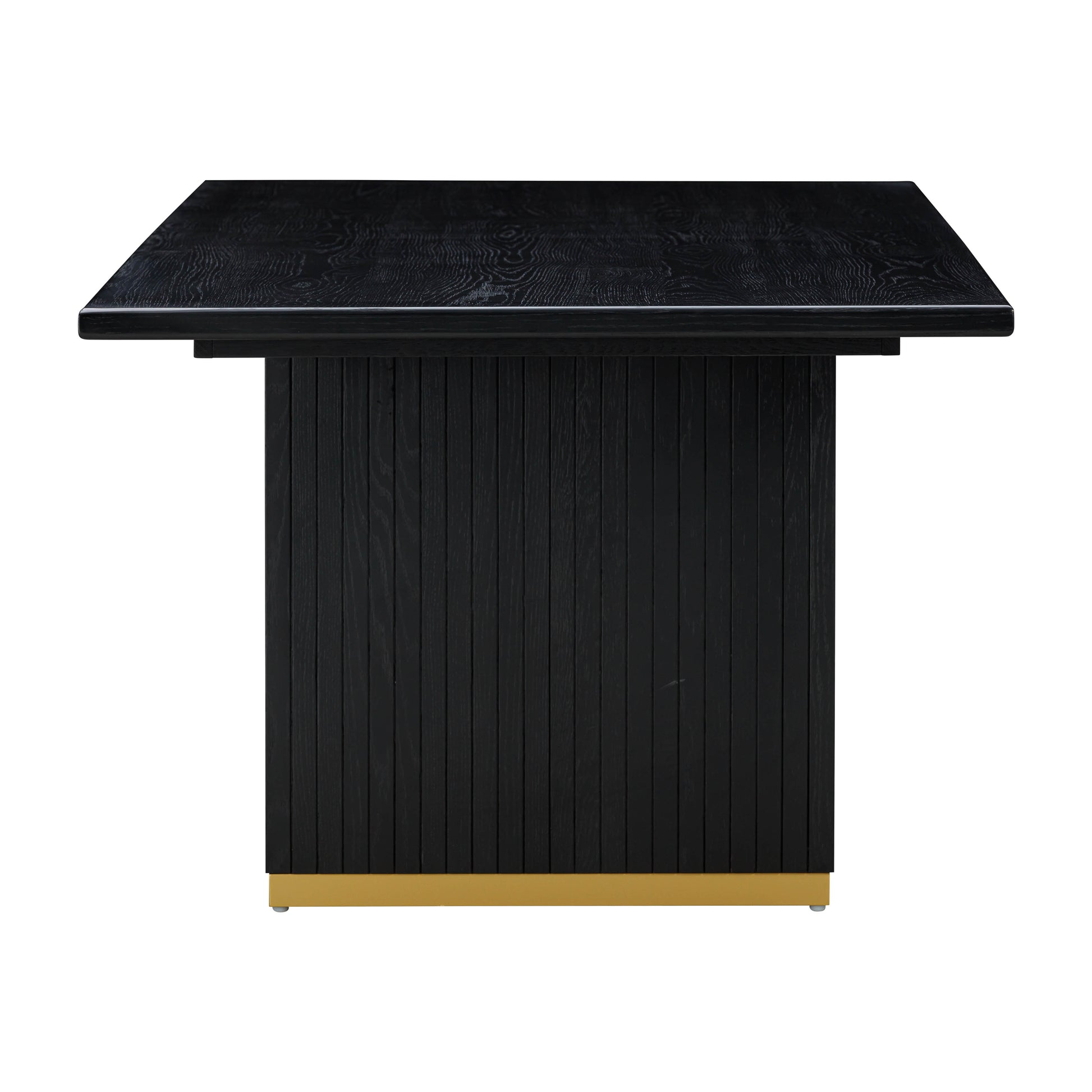 Chelsea Oak Wood Rectangular Dining Table (79"-96") - Black / 96" - Image 4