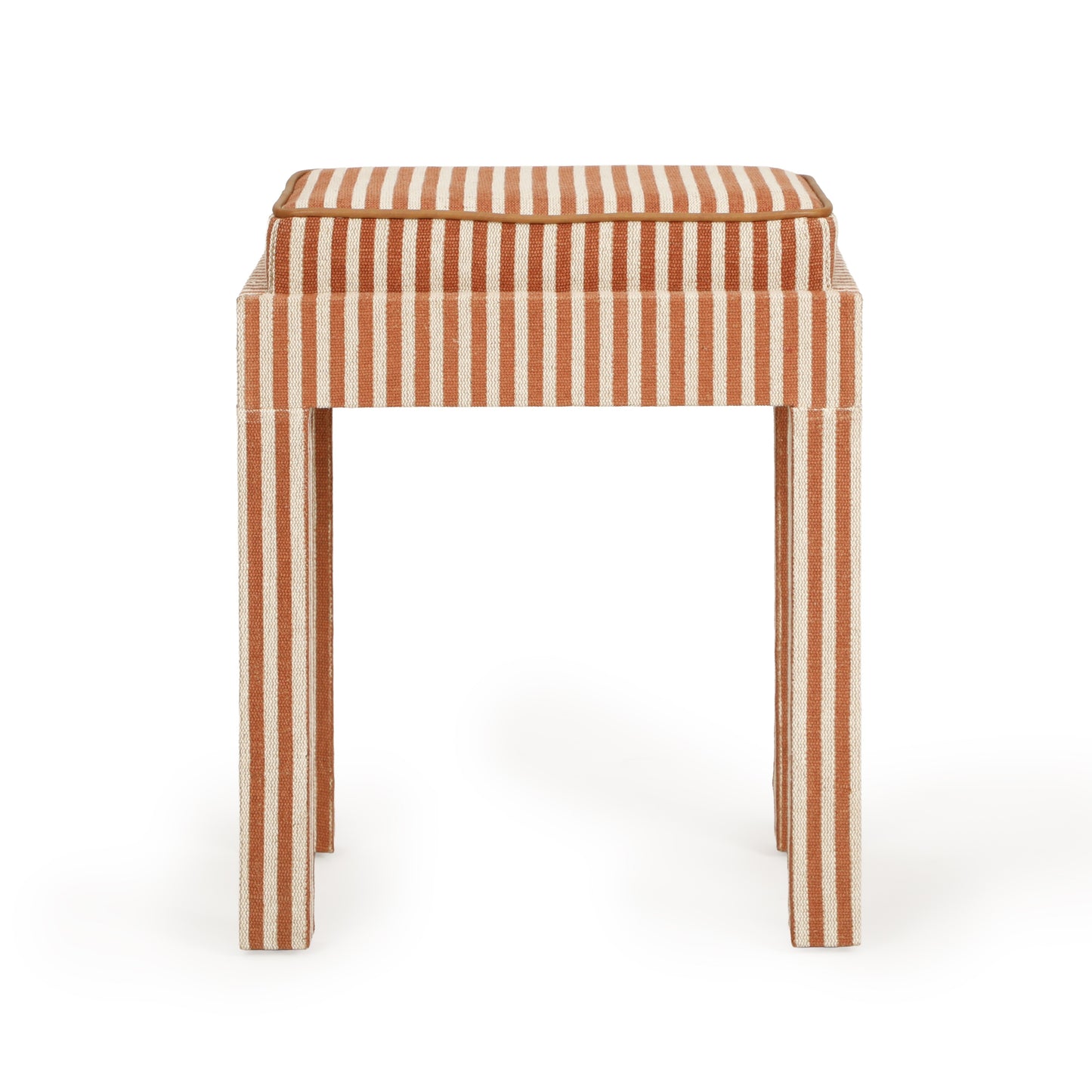 Kora Cotton Jute Contract-Grade Accent Stool - Terracotta - Image 3