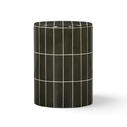 Tatiana Round Concrete Indoor/Outdoor Side Table - Forest Green - Image 1