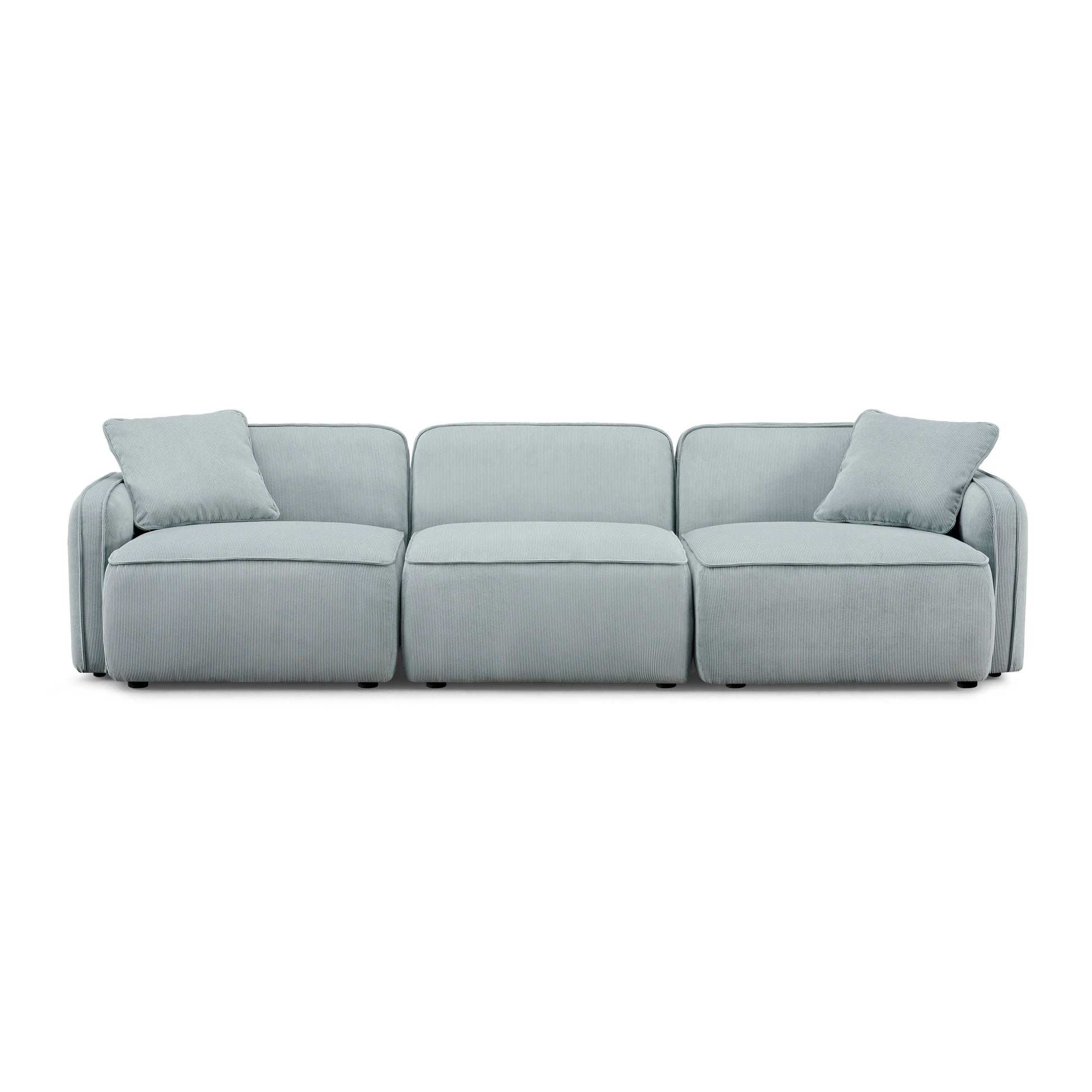 Travie 112" Modular Sofa - Sea Blue - Image 1
