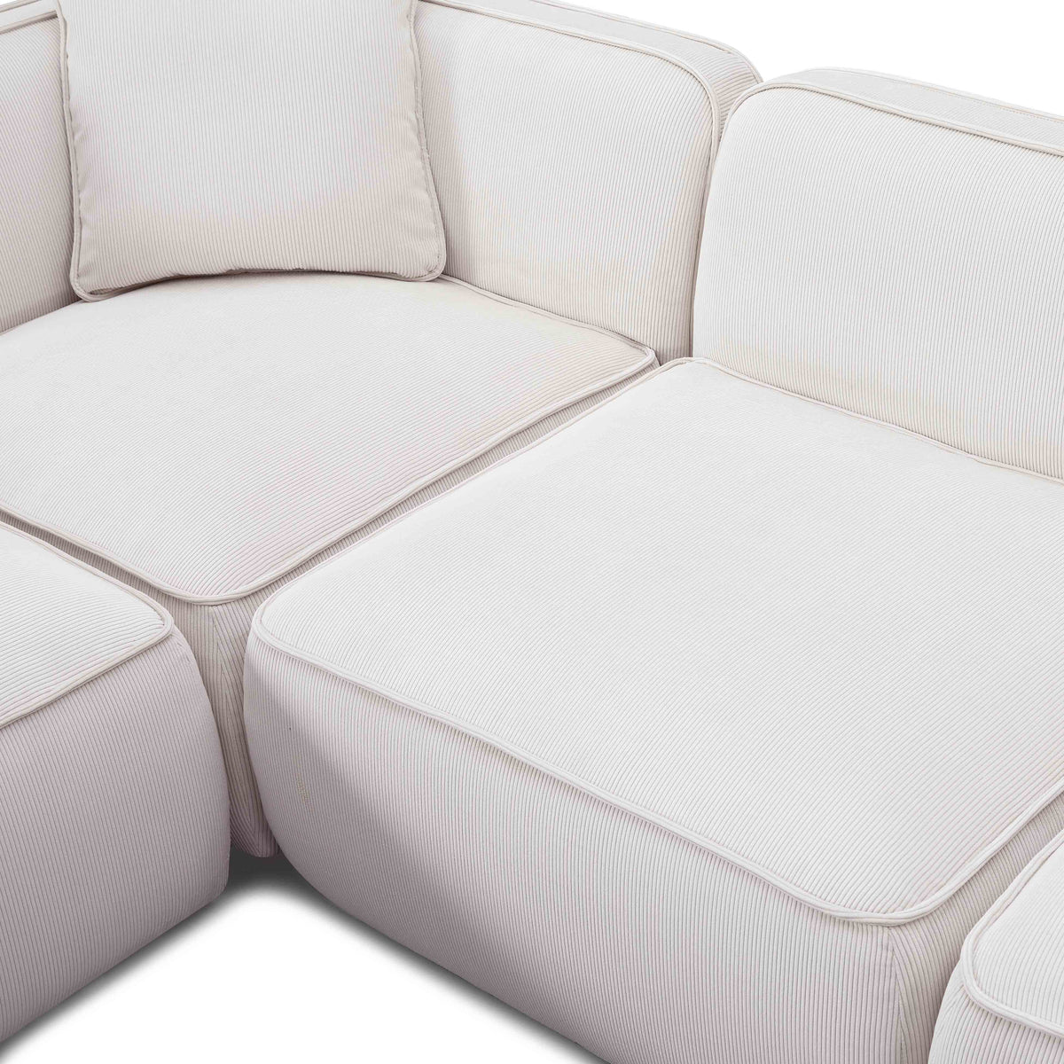 Travie 5-Piece Modular L-Sectional - White Sand - Image 5