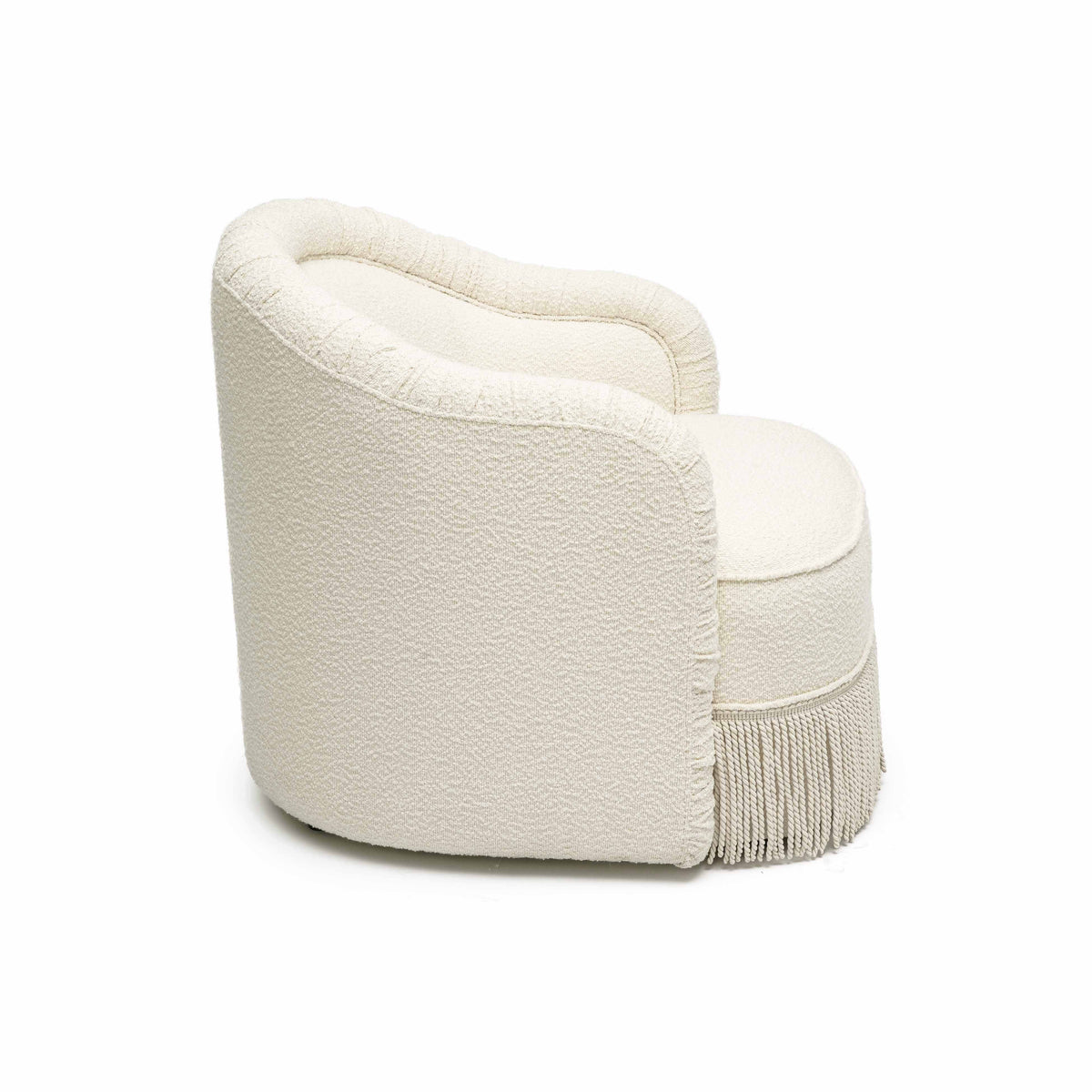 Pamela Tasseled Lounge Accent Chair - Cream - Image 5