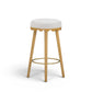 Oodle Cream Performance Vegan Mohair Natural Bar Stool - Image 1