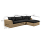 Cali 4-Piece Performance Fabric & Wicker Outdoor Sectional - Black / Brown - Image 11