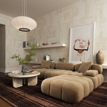 Calliope Performance Modular Ottoman - Cafe Au Lait - Image 1