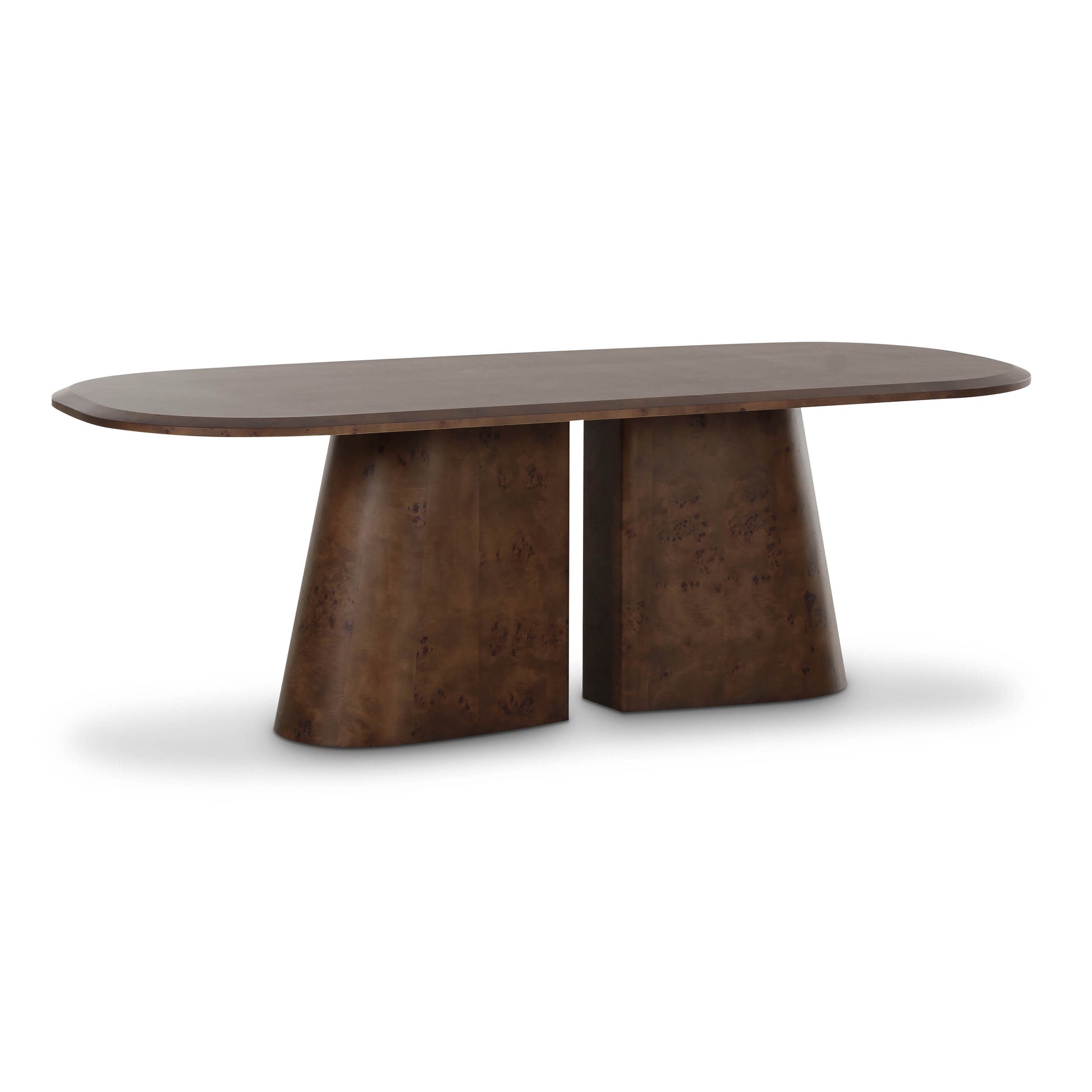 Gladyss 87" Burl Oval Dining Table - Brown - Image 3