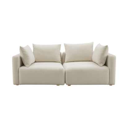 Hangover 81" Modular Loveseat - Off-White - Image 1