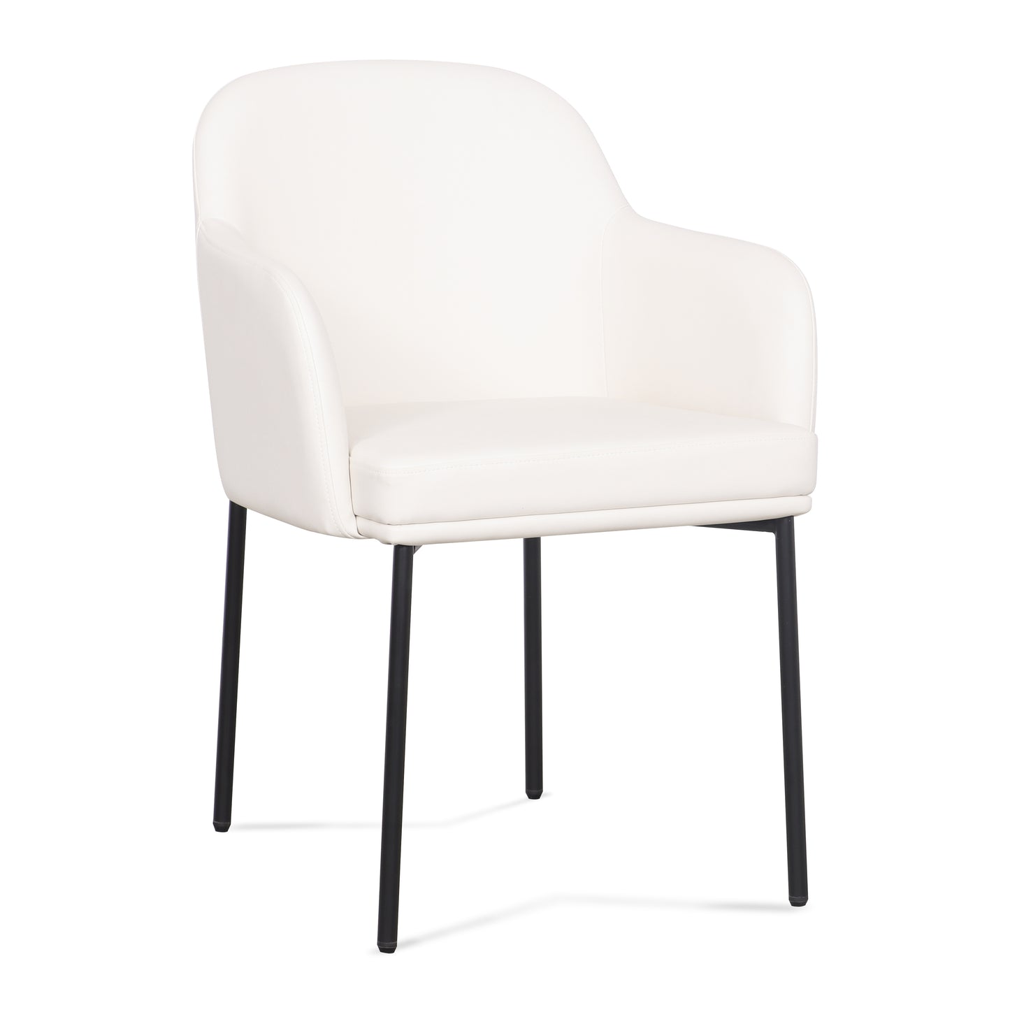 Sydney Performance Vegan Leather Armchair - Set of 2 - Cream - Image 3