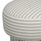 Masha Linen Accent Stool - Khaki Stripes - Image 5