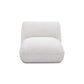 Arezza Stone White Contract-Grade Basketweave Chenille Armless Chair - Image 3