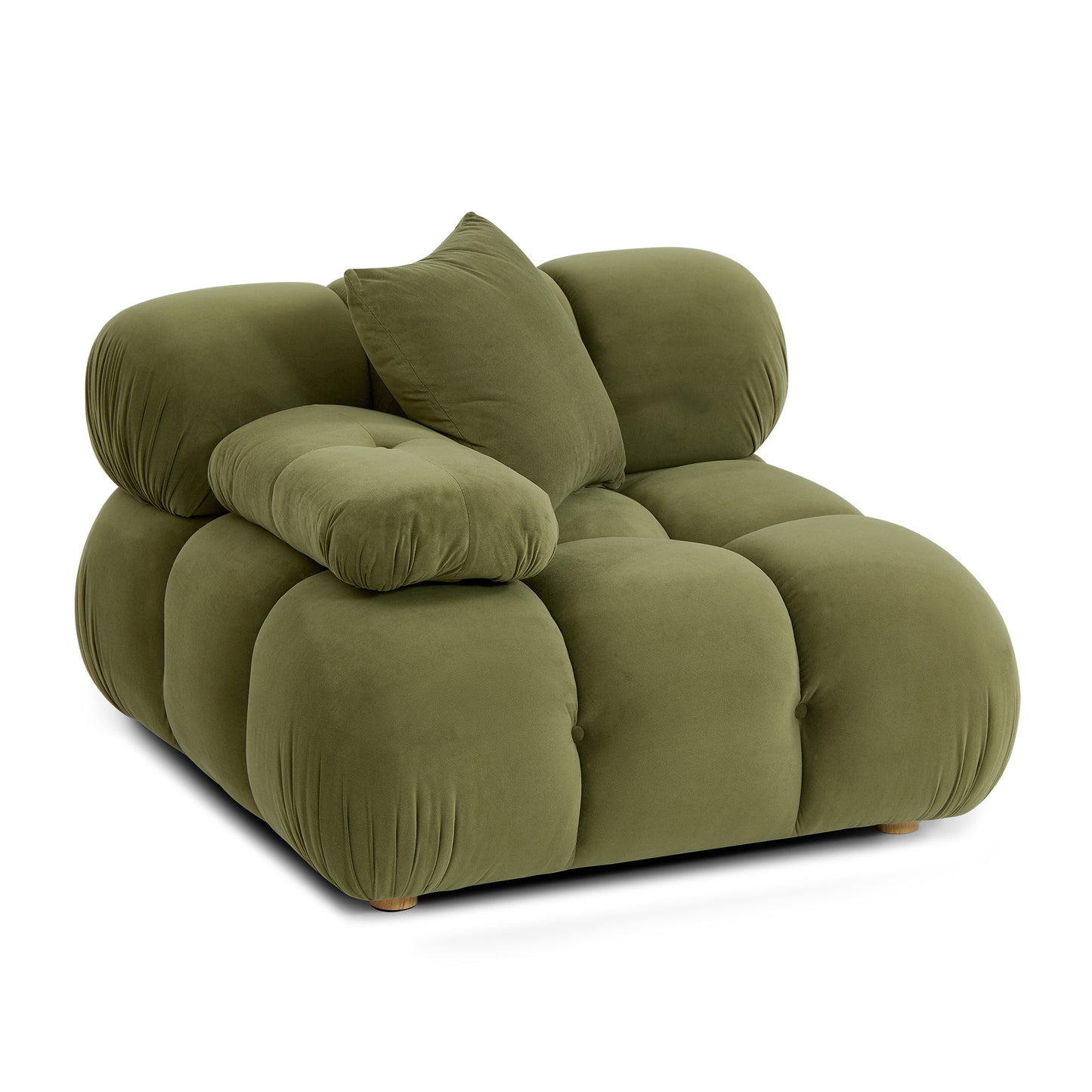 Calliope Performance Modular Corner Chair - Olive Green - Image 1