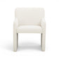 Crawley Performance Linen Chenille Dining Chair - Cotton White - Image 2