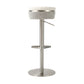 Astro Performance Vegan Leather Adjustable Stool - White/Grey - Image 5