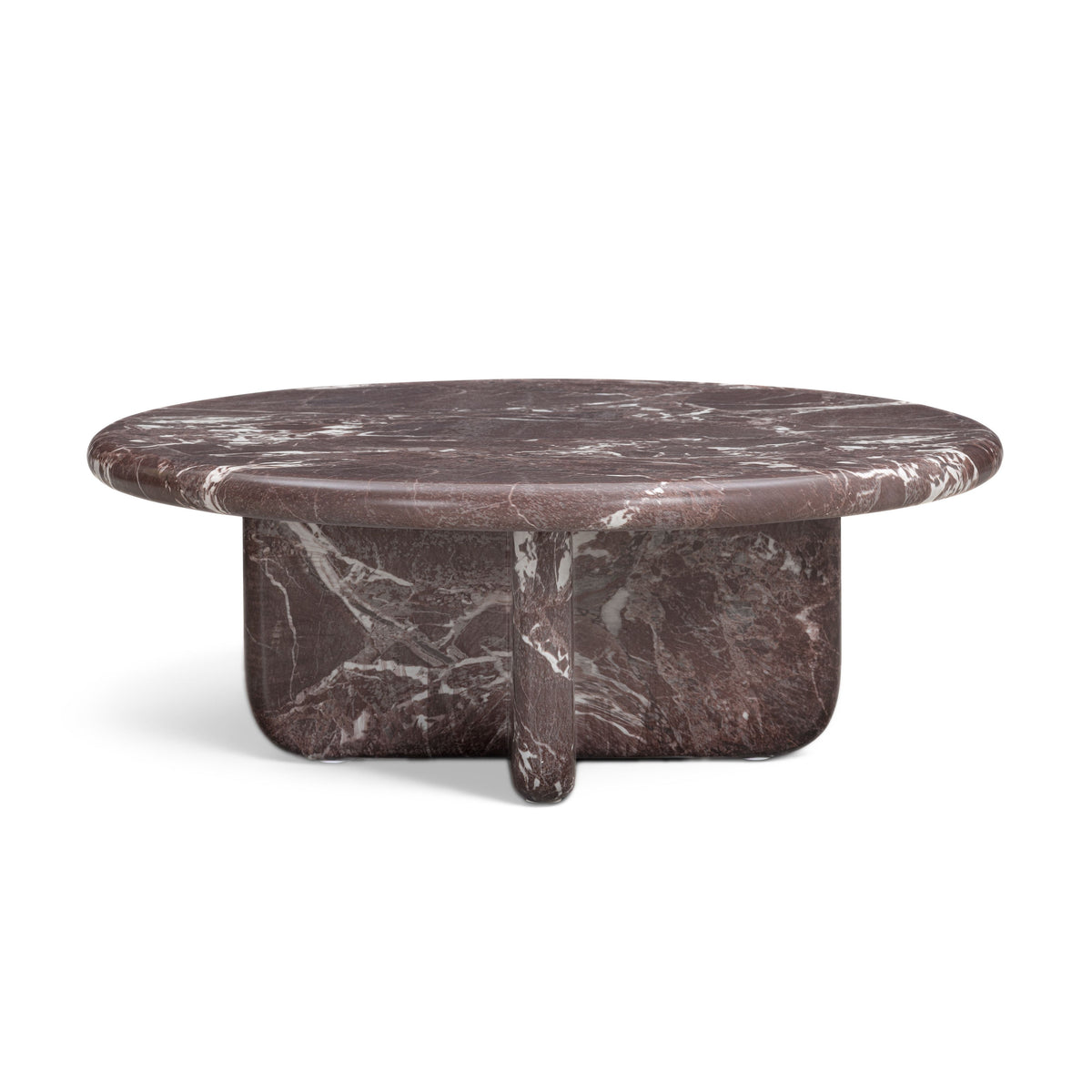 Juju 2-Piece Faux Marble Indoor/Outdoor Nesting Coffee Table Set - Red Levanto - Image 7