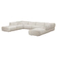 Zenith 8-Piece Contract-Grade Upcycled Fabric Modular U-Sectional - Cream - Image 3