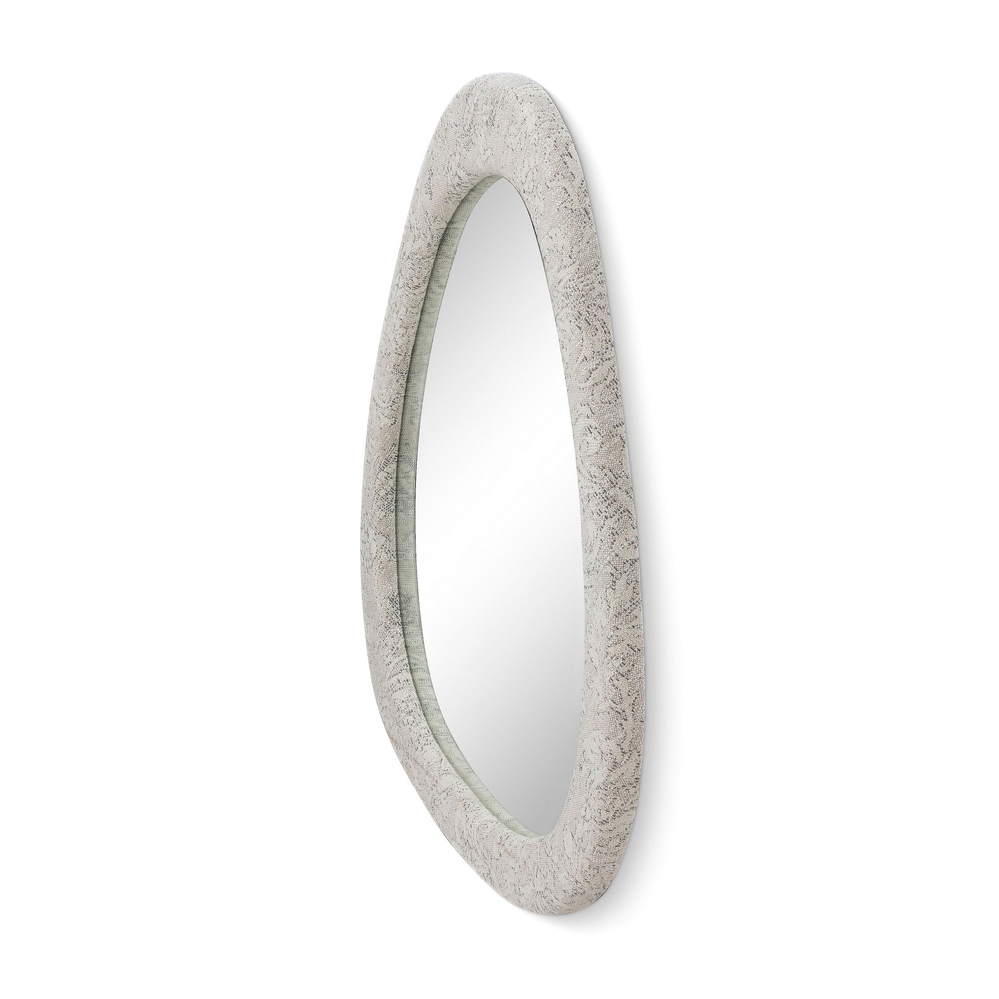 Klaryss 32"X25" Neutral Floral Jacquard Mirror - Image 4