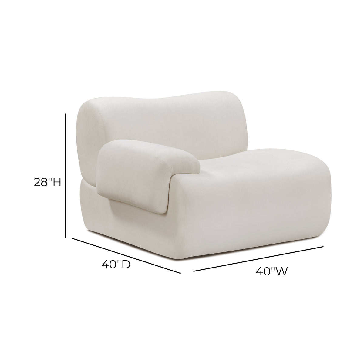 Zenith Modular Corner Chair - Cream / LAF - Image 11
