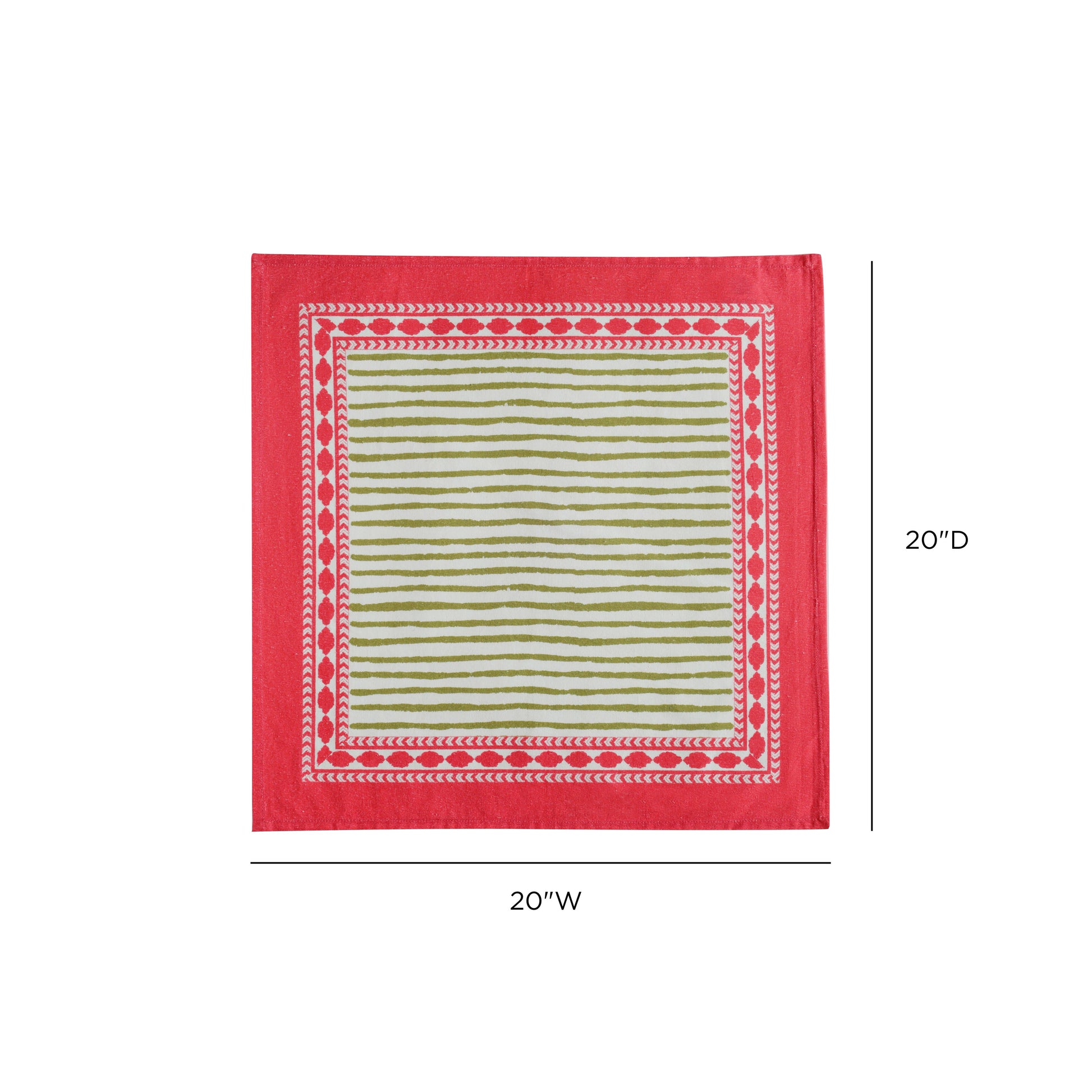 Crissy Cotton Canvas Printed Napkins - Set of 4 - Pink - Image 5