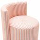 Alyssa Rolling Desk Chair - Pink Stripes - Image 4