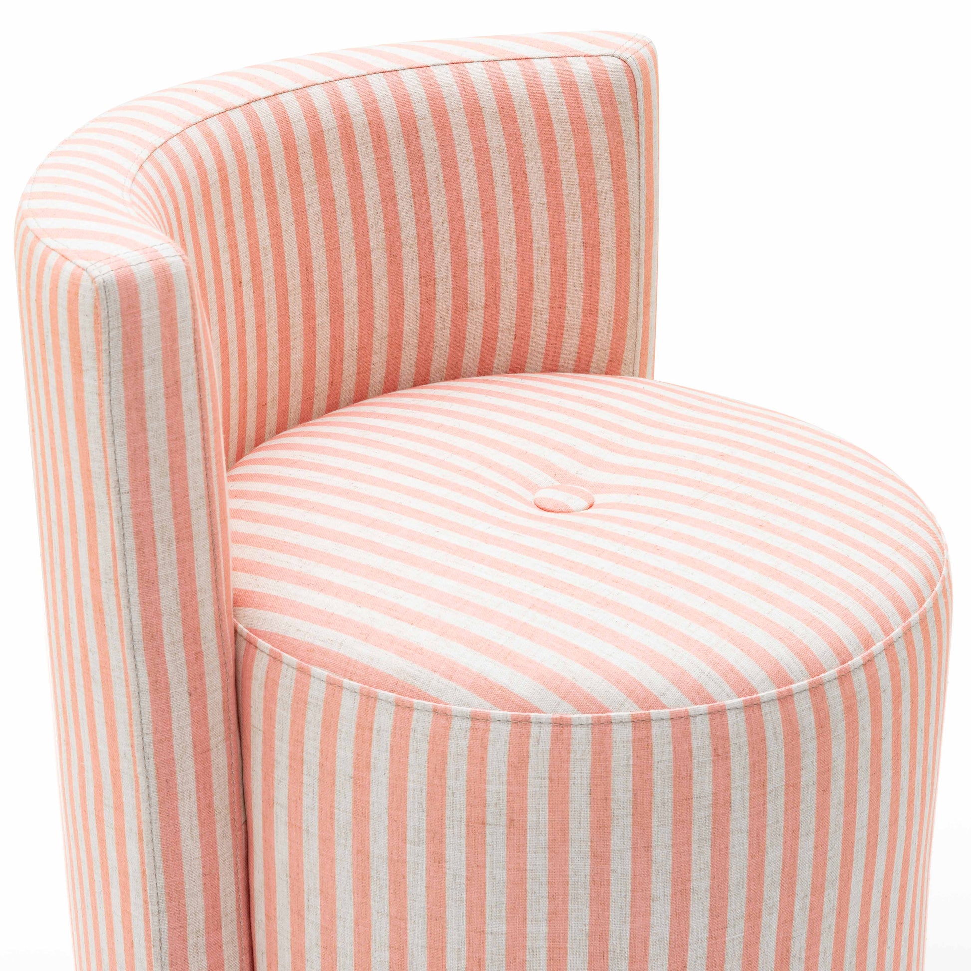Alyssa Rolling Desk Chair - Pink Stripes - Image 4
