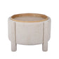 Bellamy Railroad Chenille Storage Stool With Reversible Tray Top - Cream - Image 2