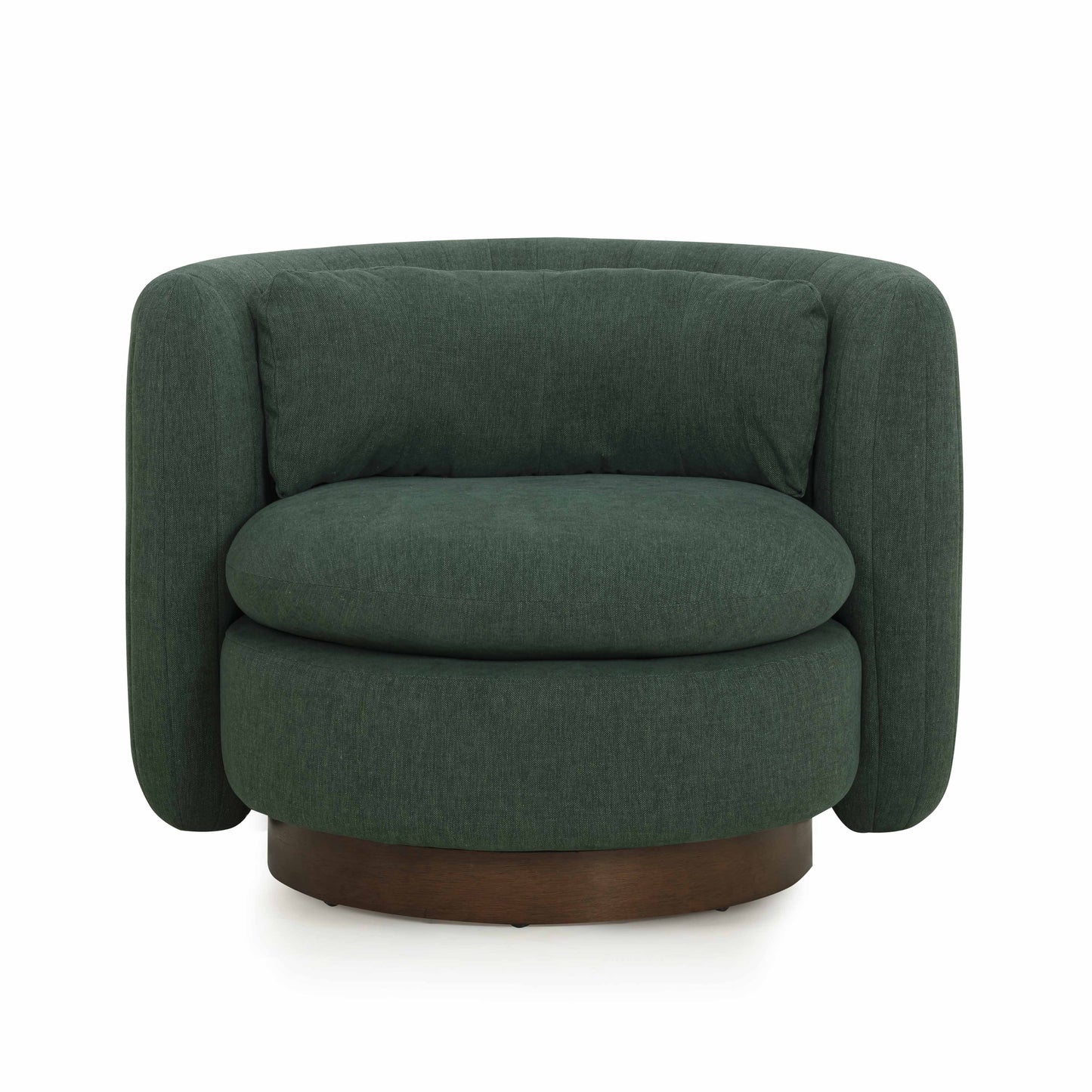 Nura Swivel Accent Chair - Forest Green - Image 3