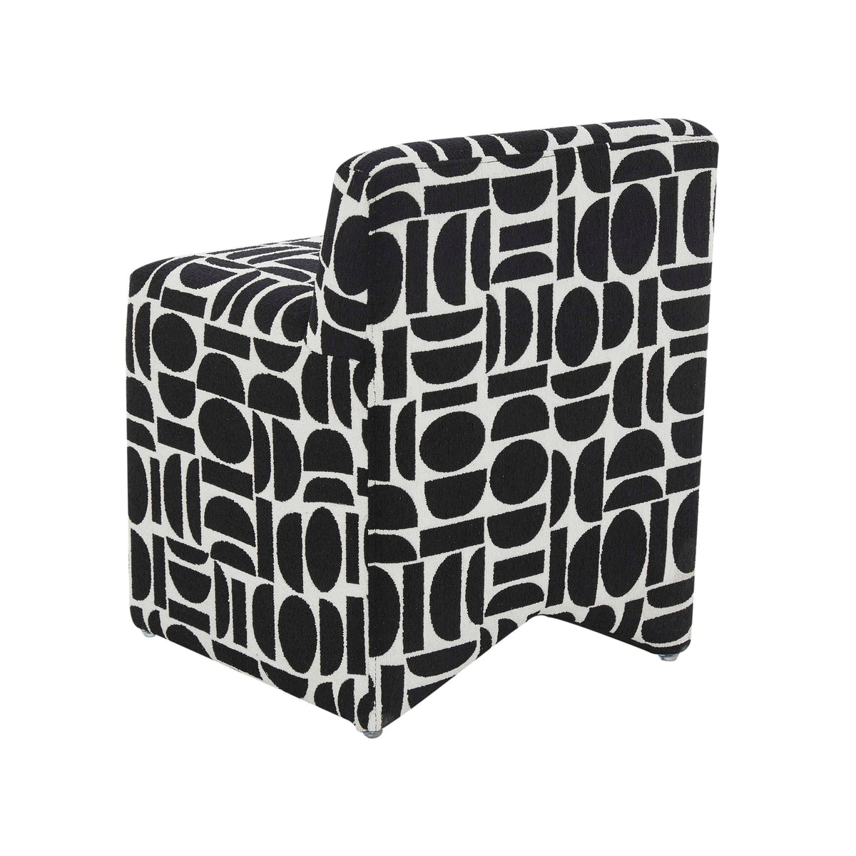 Pippa Accent Stool - Black and White - Image 5