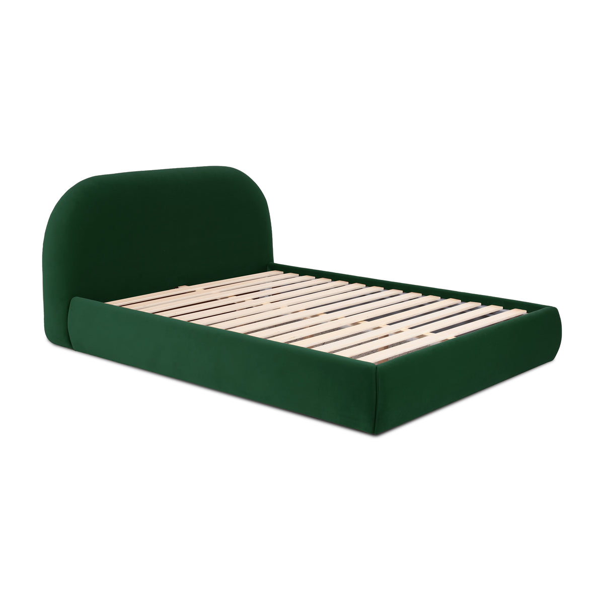 Bara Performance Velvet Bed - Forest Green / Queen - Image 4