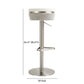 Astro Performance Vegan Leather Adjustable Stool - White/Grey - Image 7