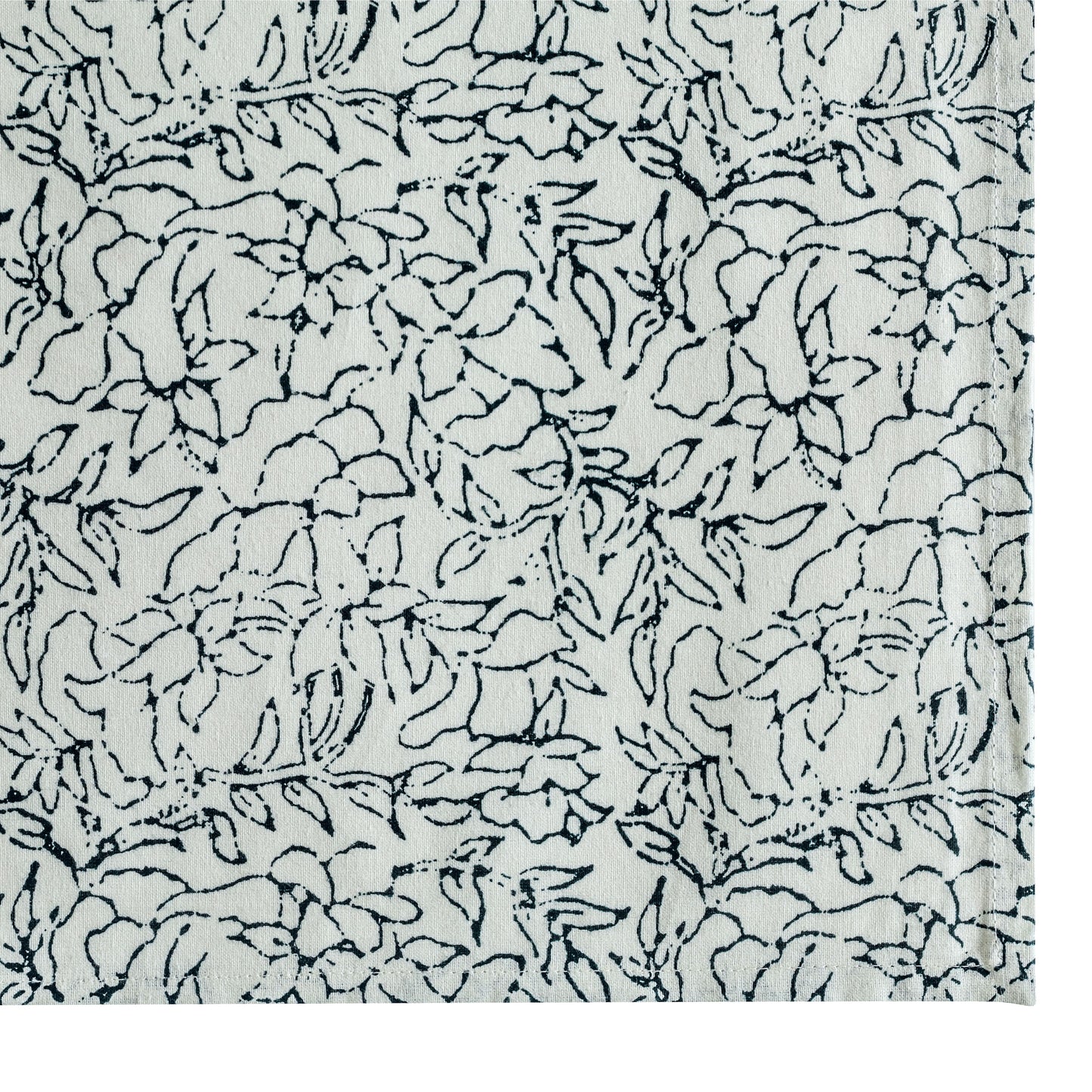 Crissy Cotton Canvas Printed Napkins - Set of 4 - Black and White - Image 4