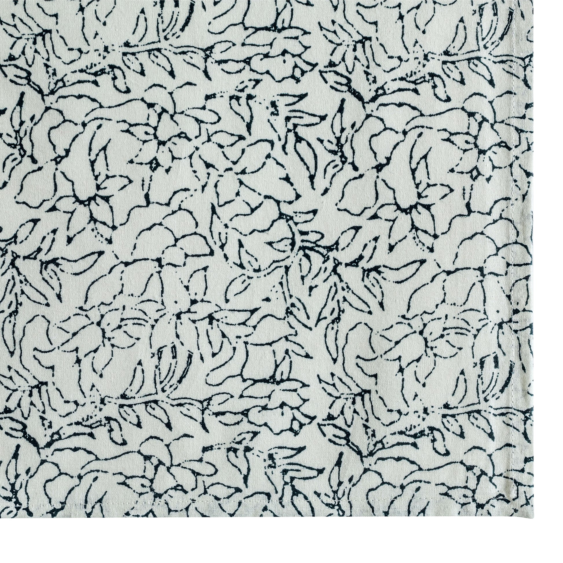 Crissy Cotton Canvas Printed Napkins - Set of 4 - Black and White - Image 4