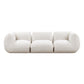 Arezza 115" Stone White Contract-Grade Basketweave Chenille Modular Sofa - Image 1