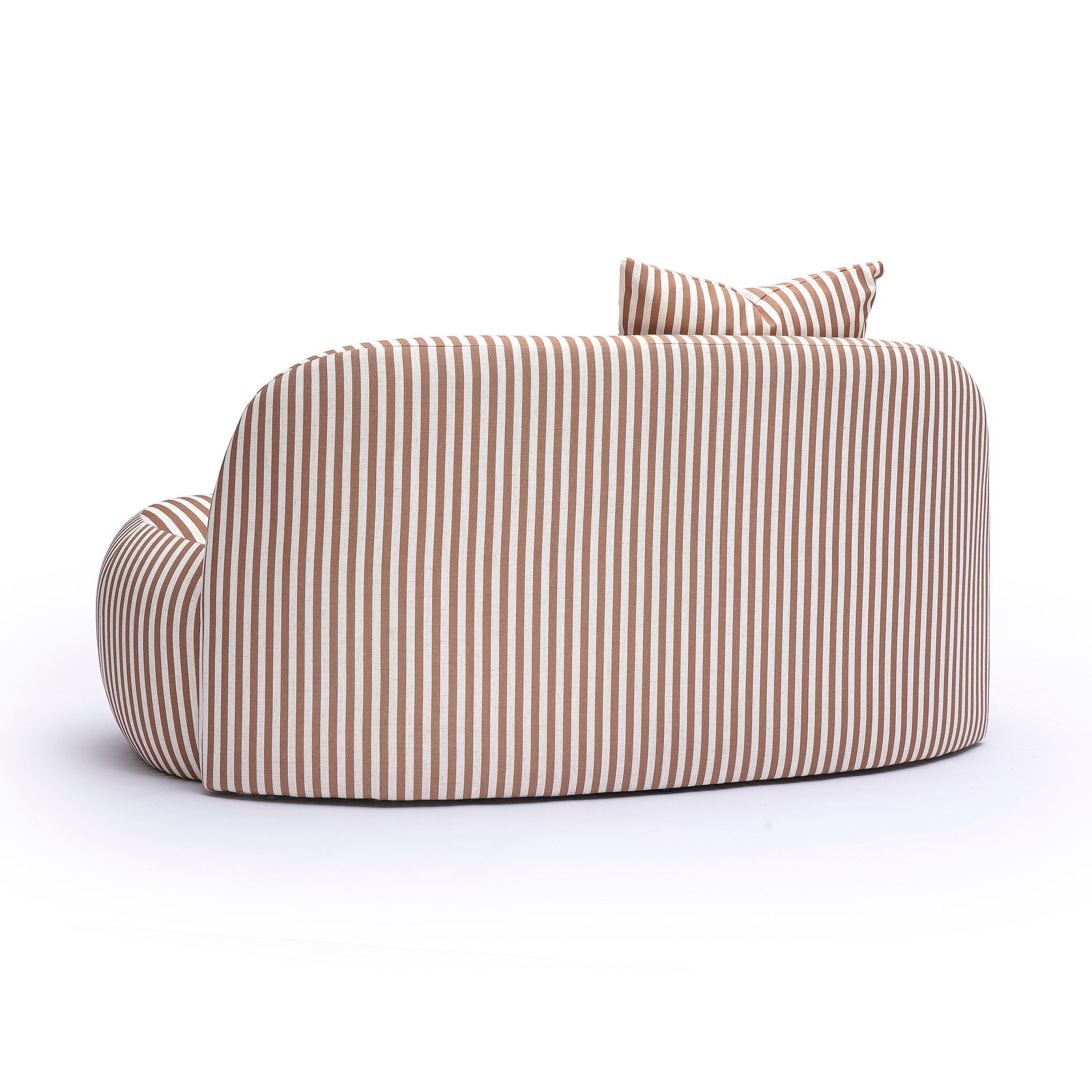 Carraway 59" Loveseat - Brown Stripes - Image 5