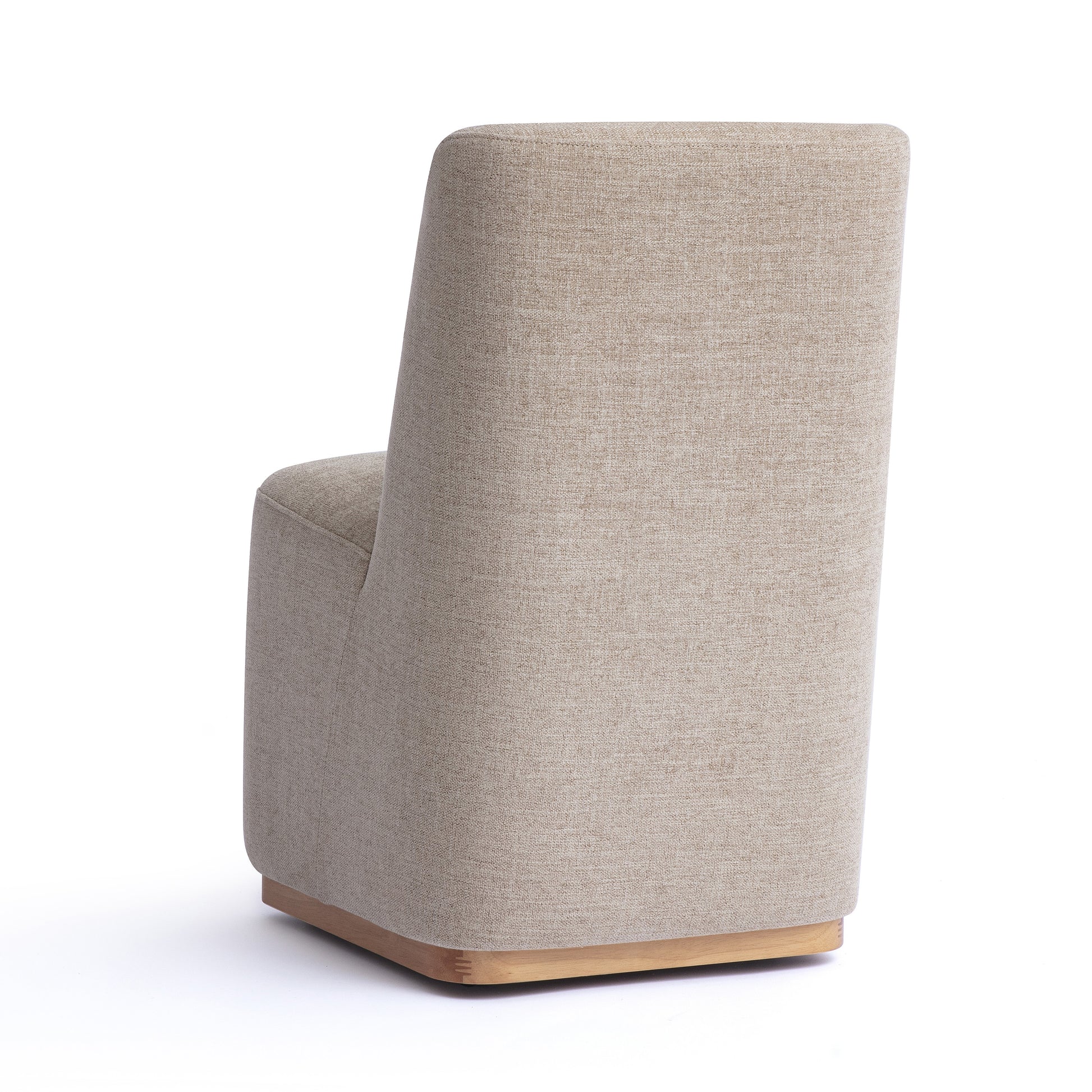 Melissa Performance Fabric Rolling Dining Chair - Tan - Image 5