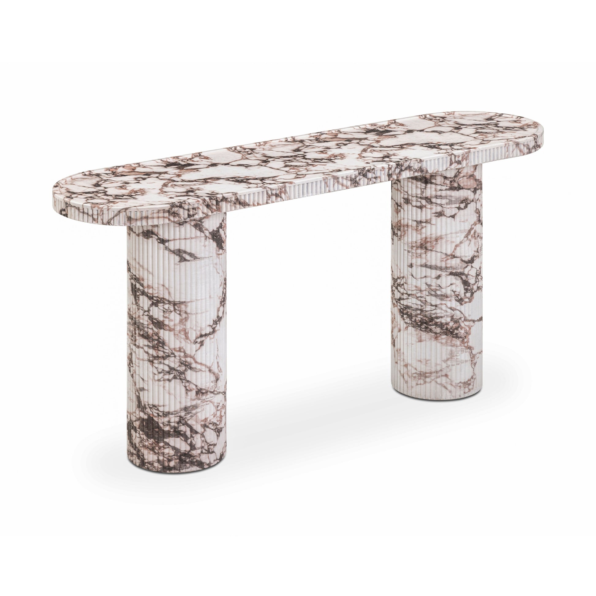 Darcy 59" Concrete Indoor/Outdoor Console Table - Breccia - Image 2