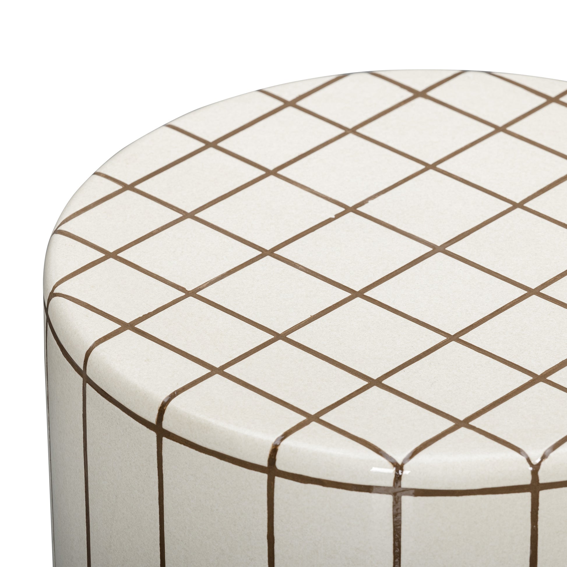 Tatiana Round Concrete Indoor/Outdoor Side Table - Ecru - Image 3