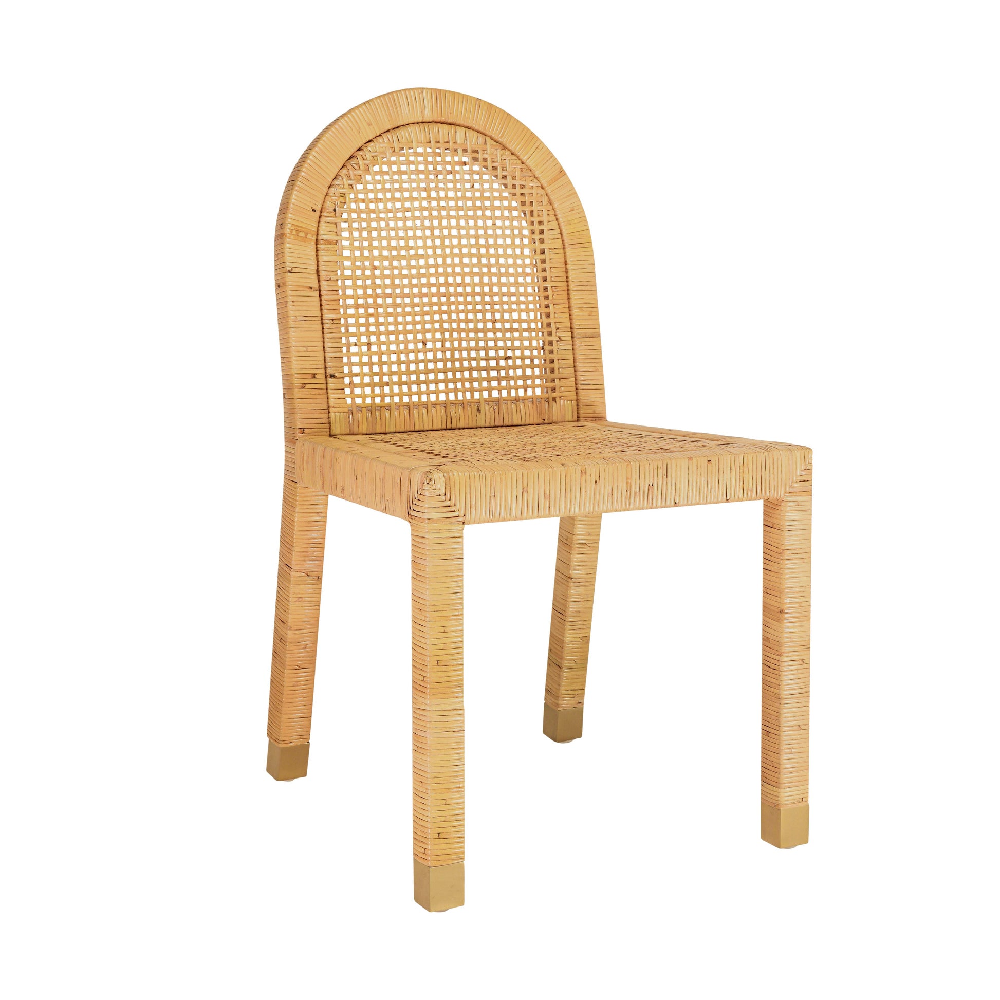 Amara Arched Rattan Dining Chair - Cream - Image 4