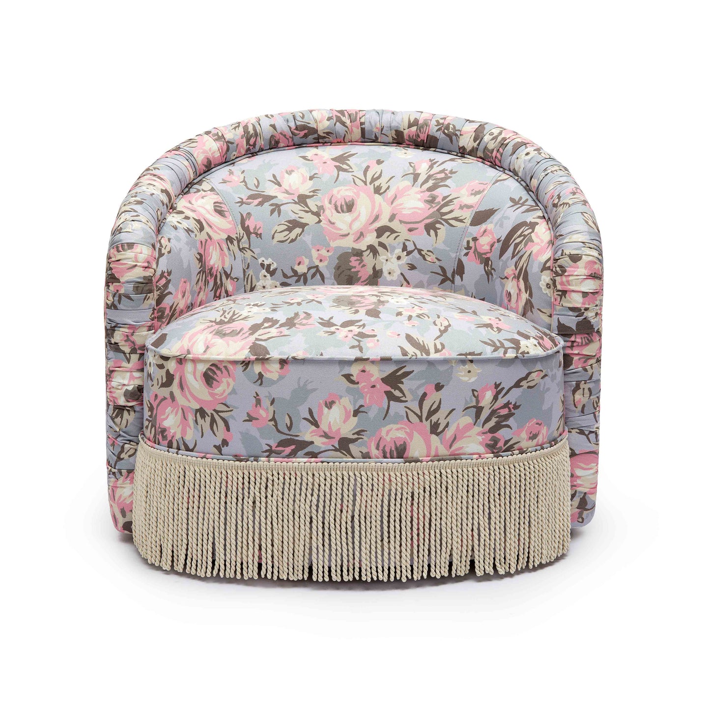 Pamela Tasseled Lounge Accent Chair - Spring Floral - Image 3