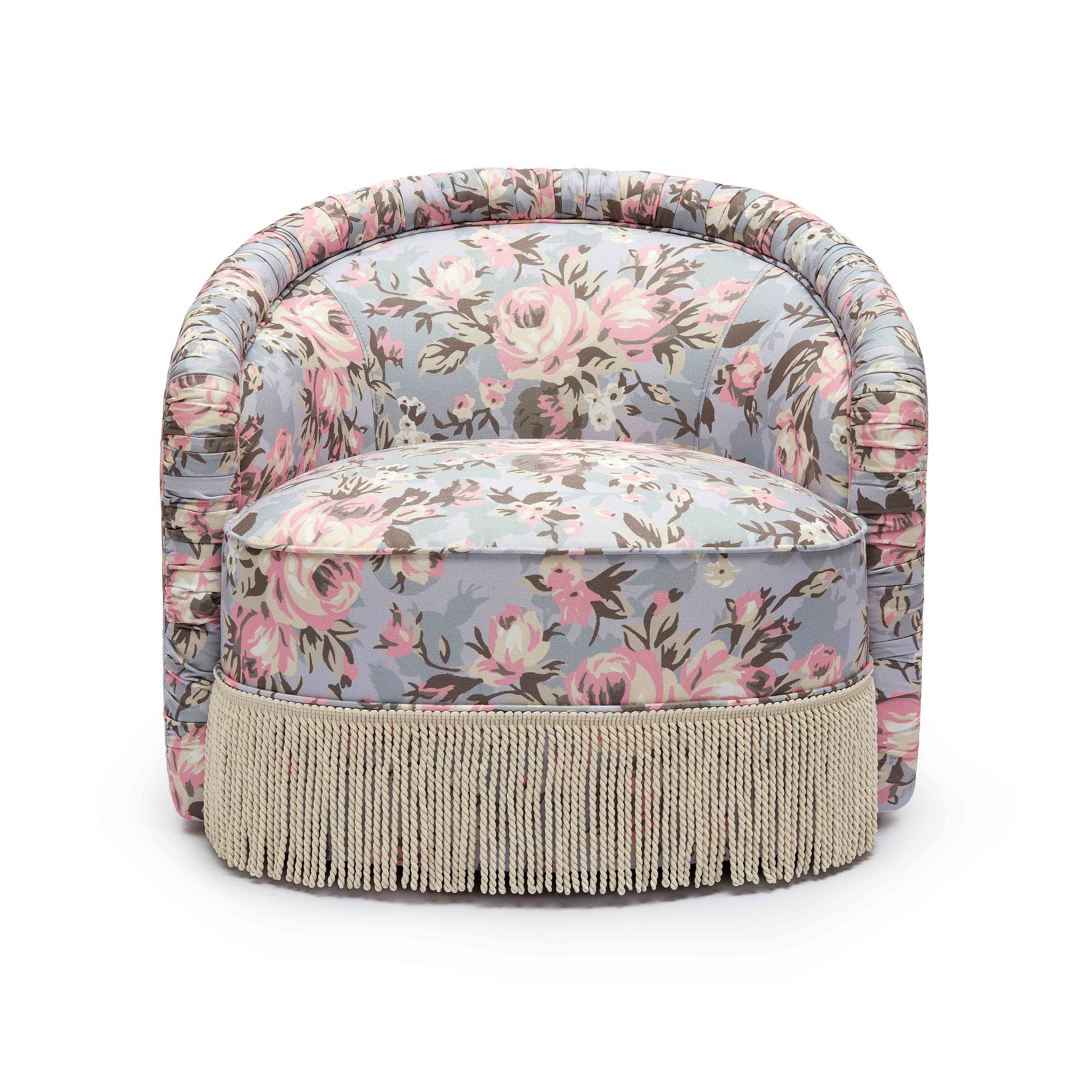 Pamela Tasseled Lounge Accent Chair - Spring Floral - Image 3