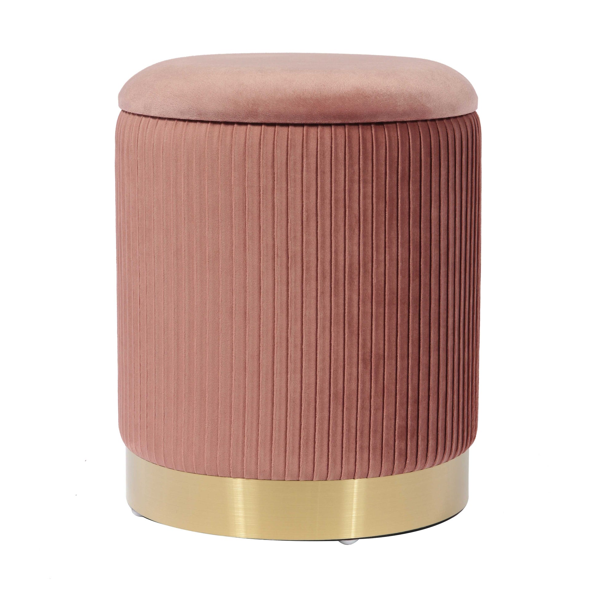 Zoe Storage Ottoman - Blush - Image 1