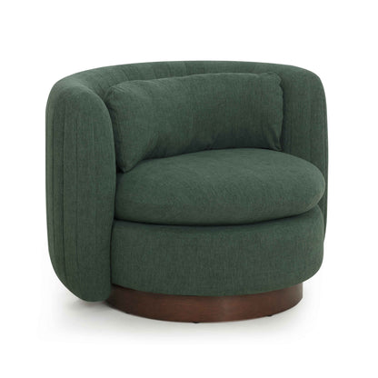 Nura Swivel Accent Chair - Forest Green - Image 1